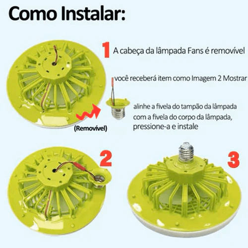 Luminária LED com Ventilador | FanMaster® (COMPRE 1 LEVE 2)
