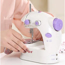 Mini Máquina de Costura Reta Portátil Branca 4 em 1 com Pedal Bivolt [FRETE GRÁTIS]