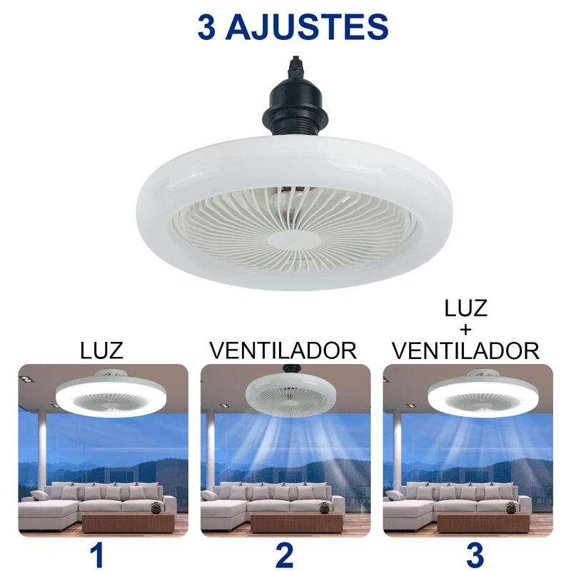 Luminária LED com Ventilador | FanMaster® (COMPRE 1 LEVE 2)