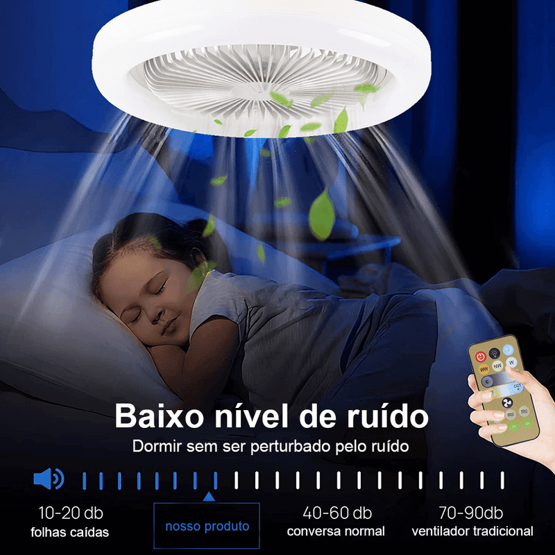 Luminária LED com Ventilador | FanMaster® (COMPRE 1 LEVE 2)