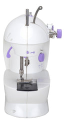 Mini Máquina de Costura Reta Portátil Branca 4 em 1 com Pedal Bivolt [FRETE GRÁTIS]