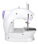 Mini Máquina de Costura Reta Portátil Branca 4 em 1 com Pedal Bivolt [FRETE GRÁTIS]