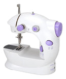 Mini Máquina de Costura Reta Portátil Branca 4 em 1 com Pedal Bivolt [FRETE GRÁTIS]
