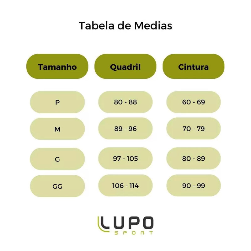 (APENAS HOJE!) Kit 5 Calças legging Lupo + Brinde Topper Lupo - Ultimas Unidades